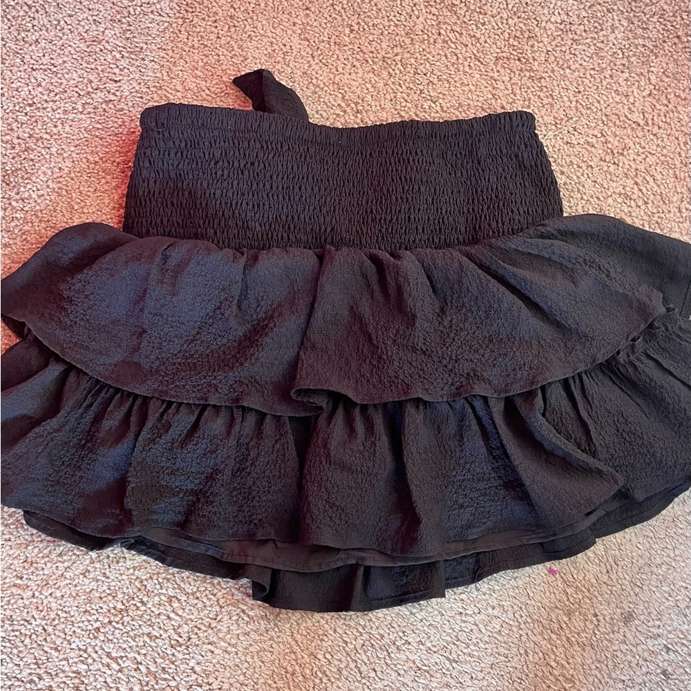 Black Ruffled Skirt